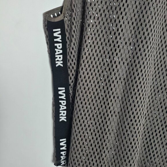 Ivy Park Women's Small Gray Mesh Lounge Tank Top - Picture 3 of 4